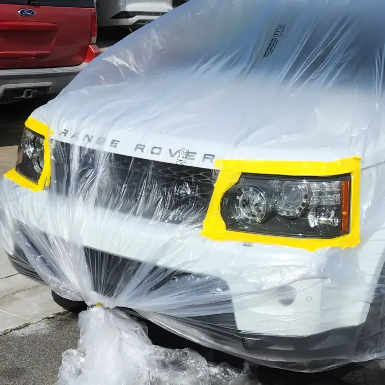 Range Rover headlight restoration North Valleys Reno NV by Don of Detail mobile detailing